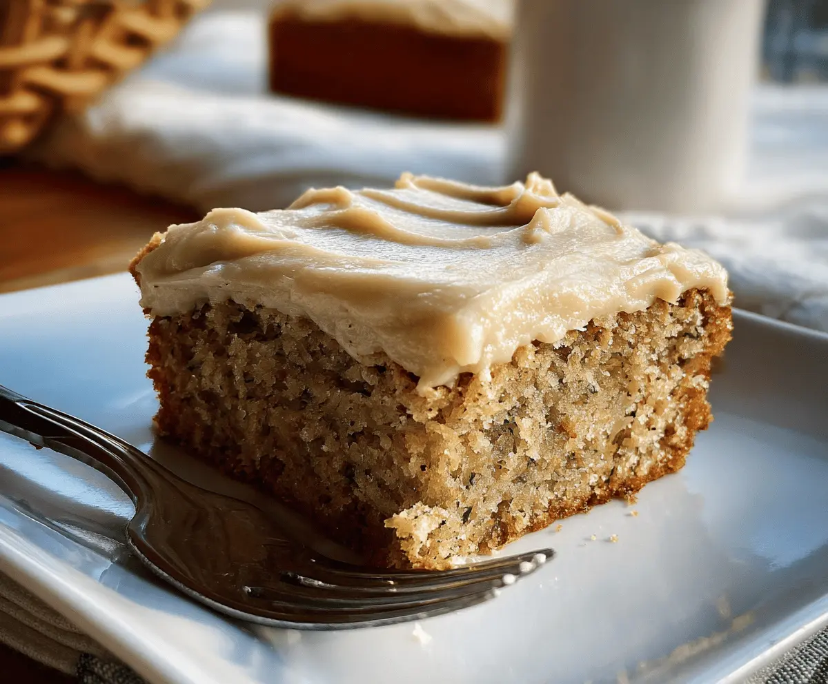 Moist Zucchini Banana Cake With Maple Frosting