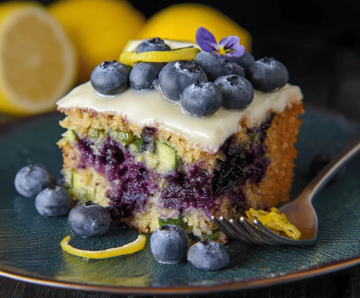 Moist Blueberry Zucchini Cake Recipe