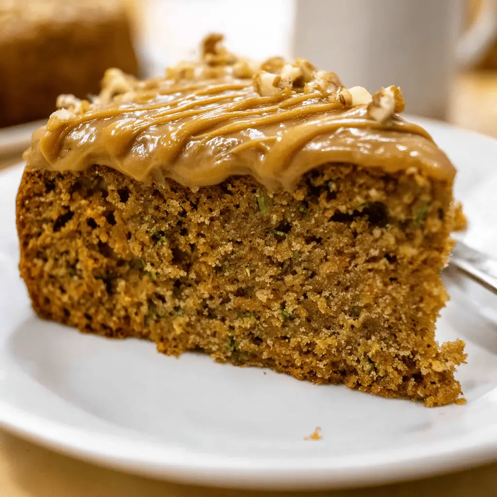 Moist Peanut Butter Zucchini Cake Recipe