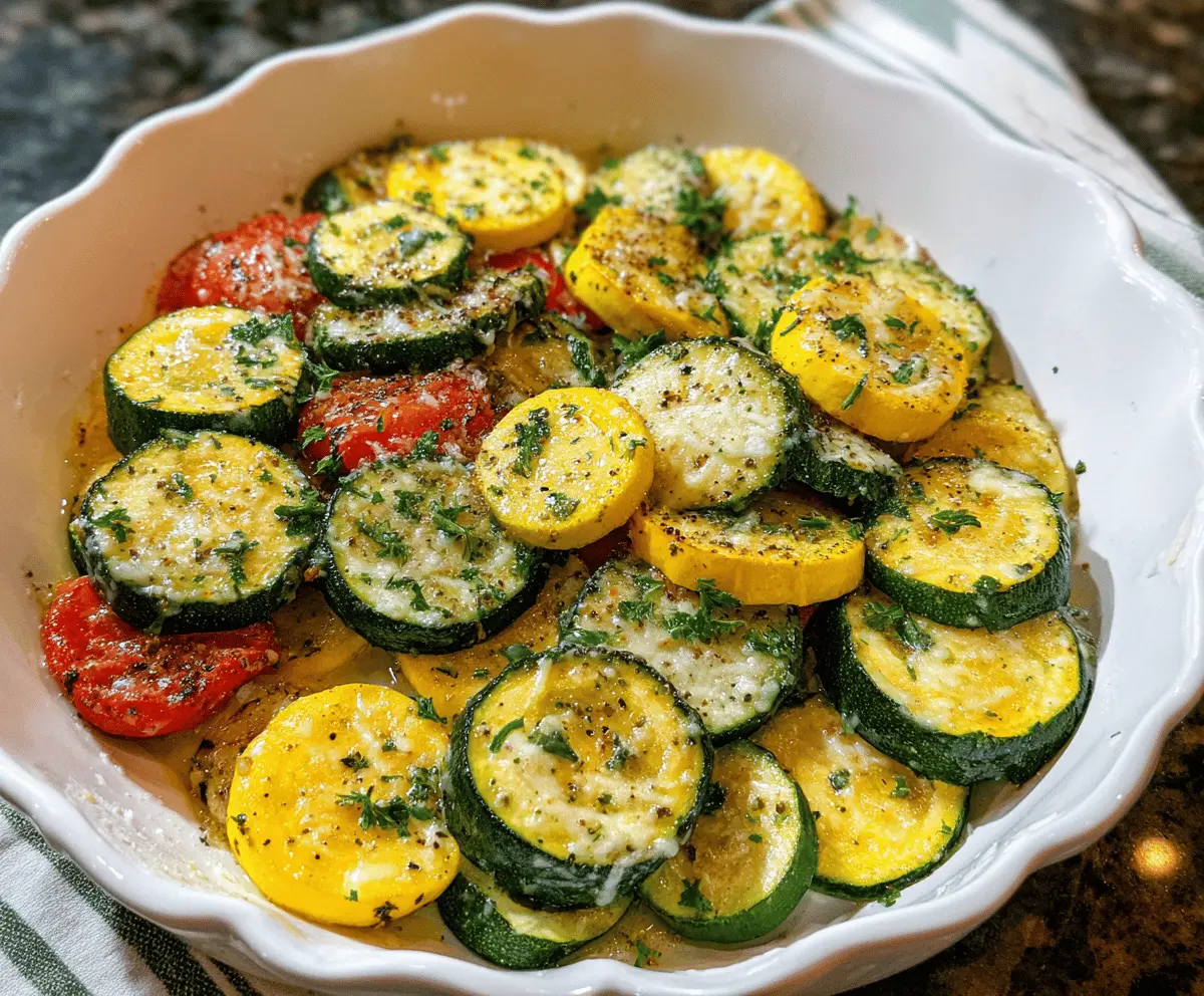 Easy Garlic Parmesan Zucchini and Squash Medley