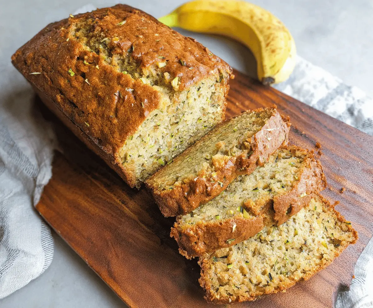 Moist Zucchini Banana Bread Recipe