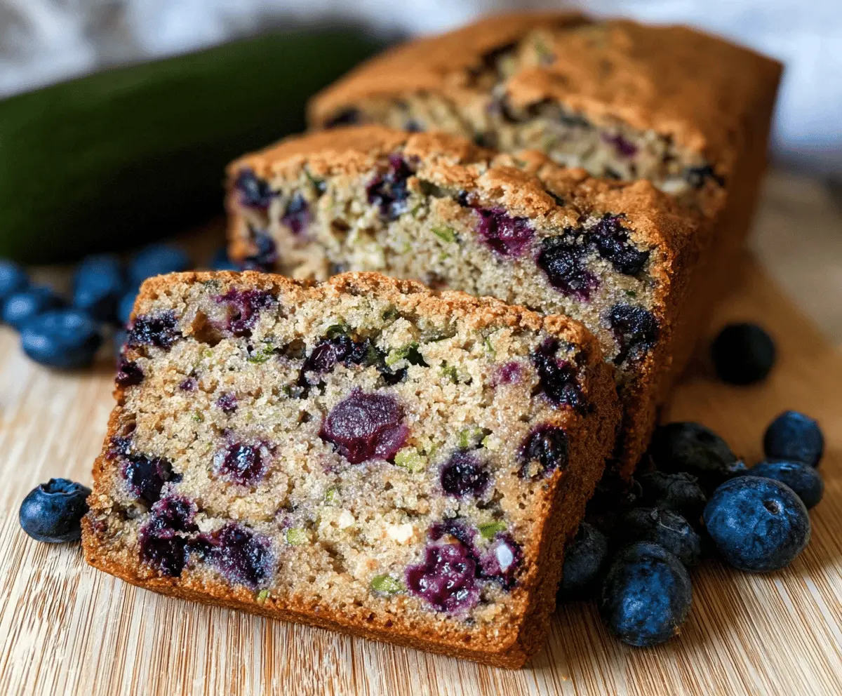 Moist Blueberry Zucchini Bread Recipe