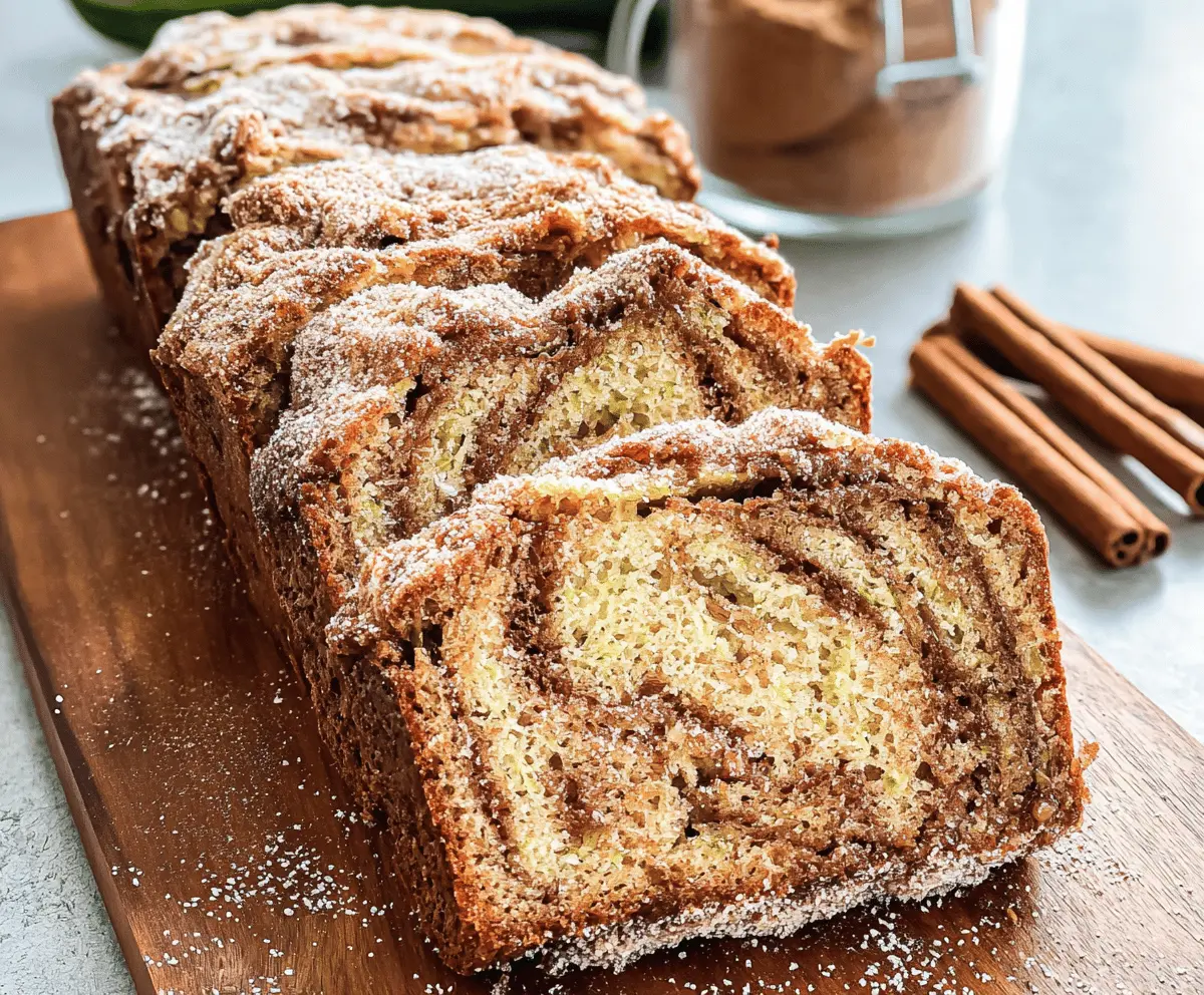Moist Cinnamon Swirl Zucchini Bread Recipe