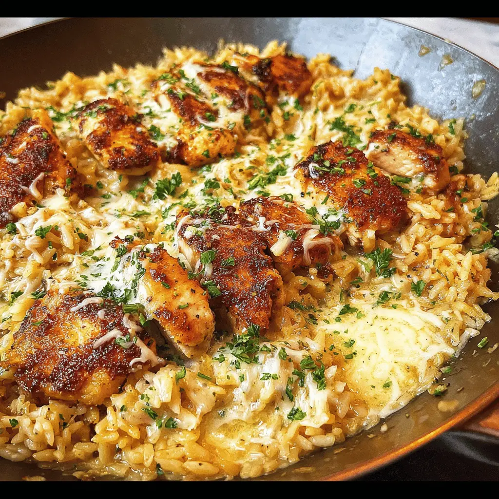 Easy One-Pan Garlic Parmesan Chicken and Rice