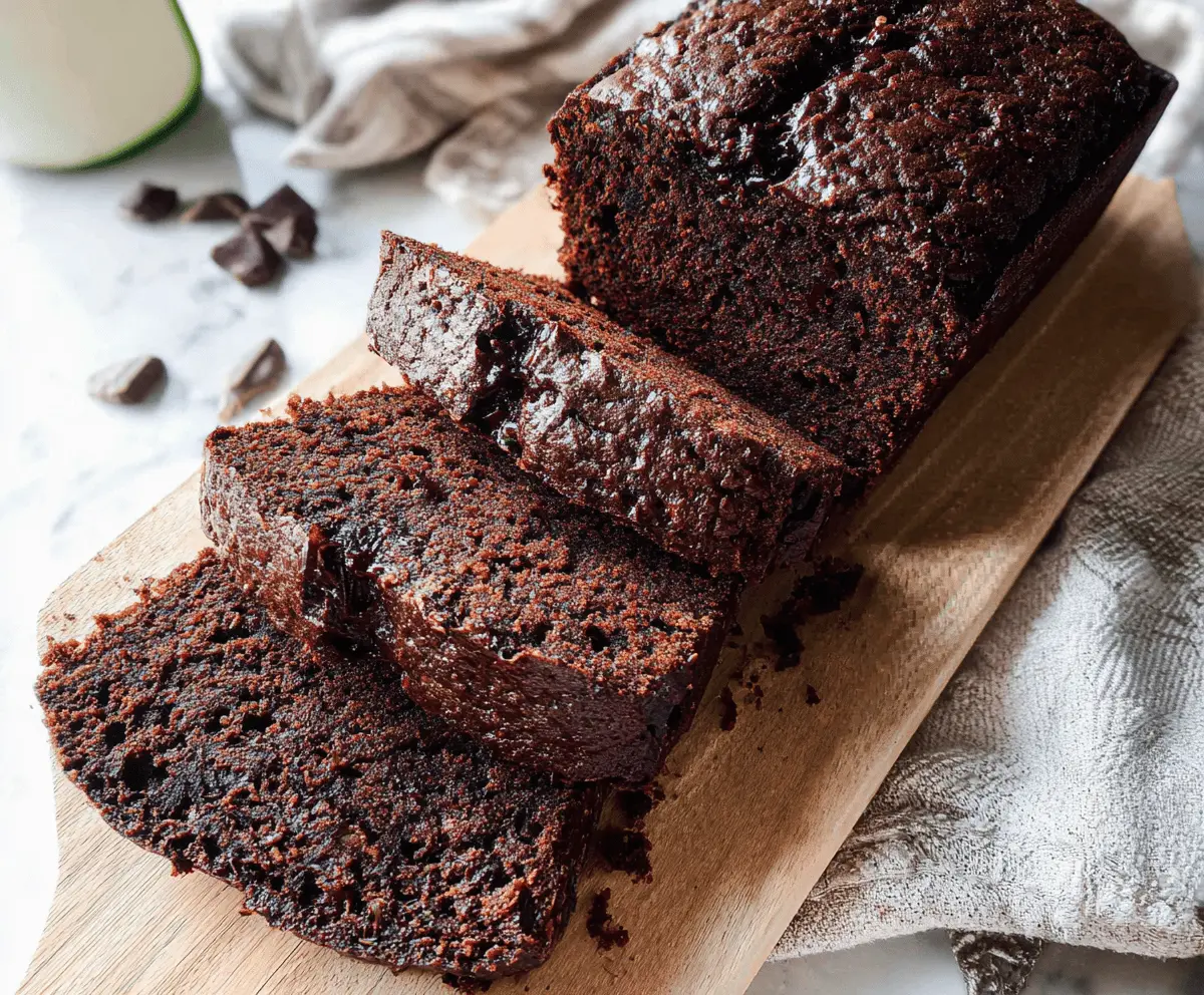 Healthy Chocolate Zucchini Bread Recipe