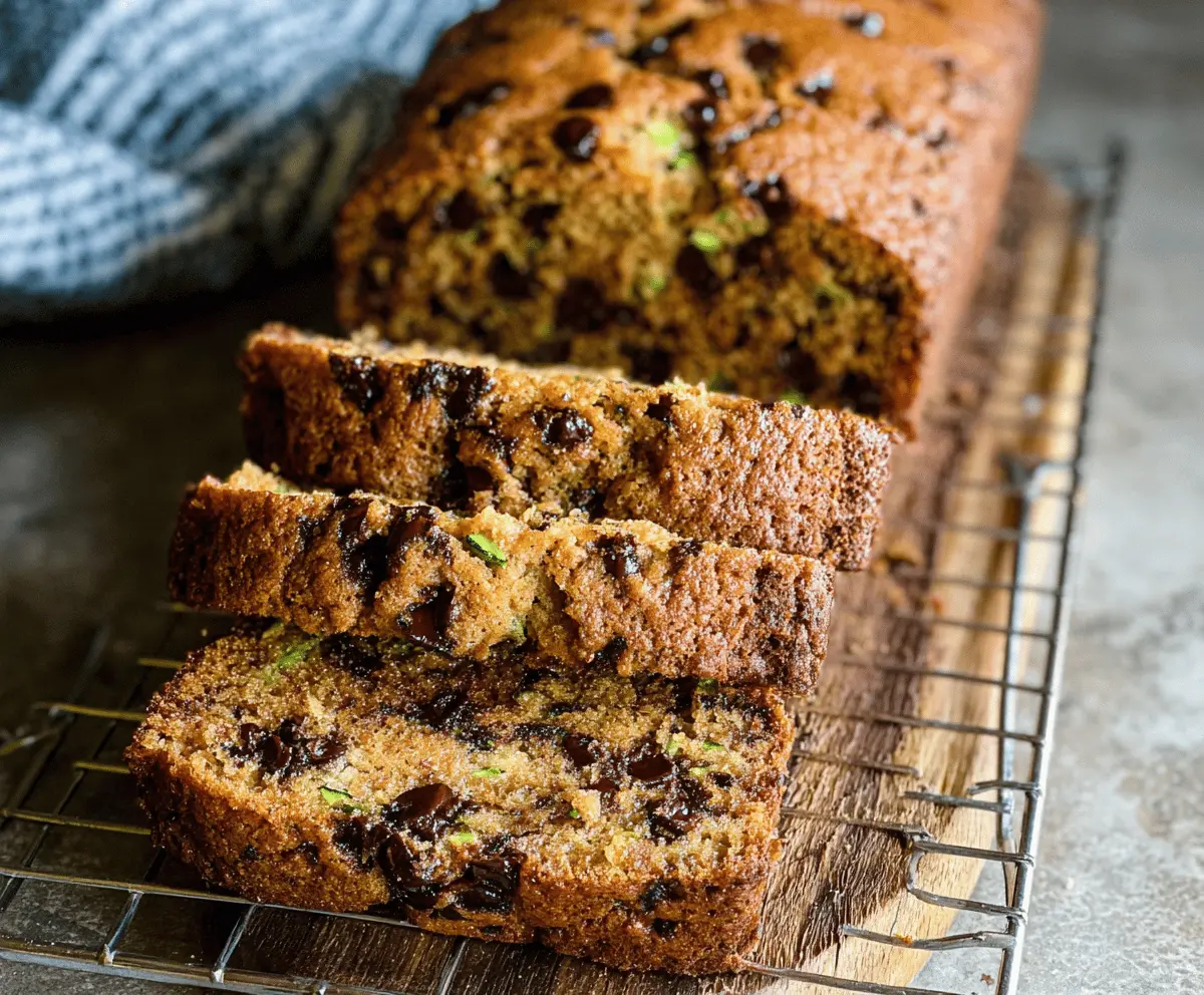 Moist Chocolate Chip Zucchini Bread Recipe