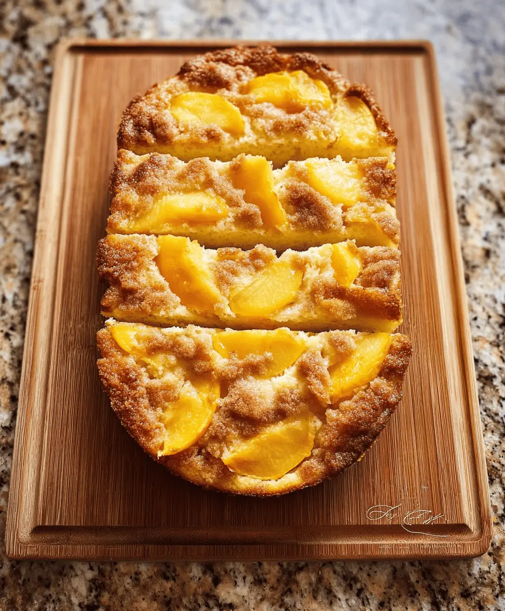 Easy Peach Cobbler Pound Cake Recipe