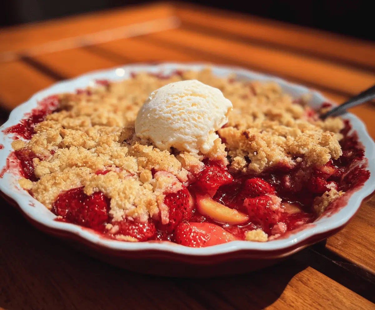 Easy Strawberry Peach Crisp Recipe