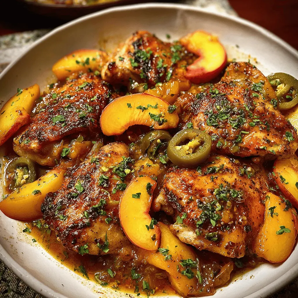 Sweet and Spicy Jalapeno Peach Chicken Recipe