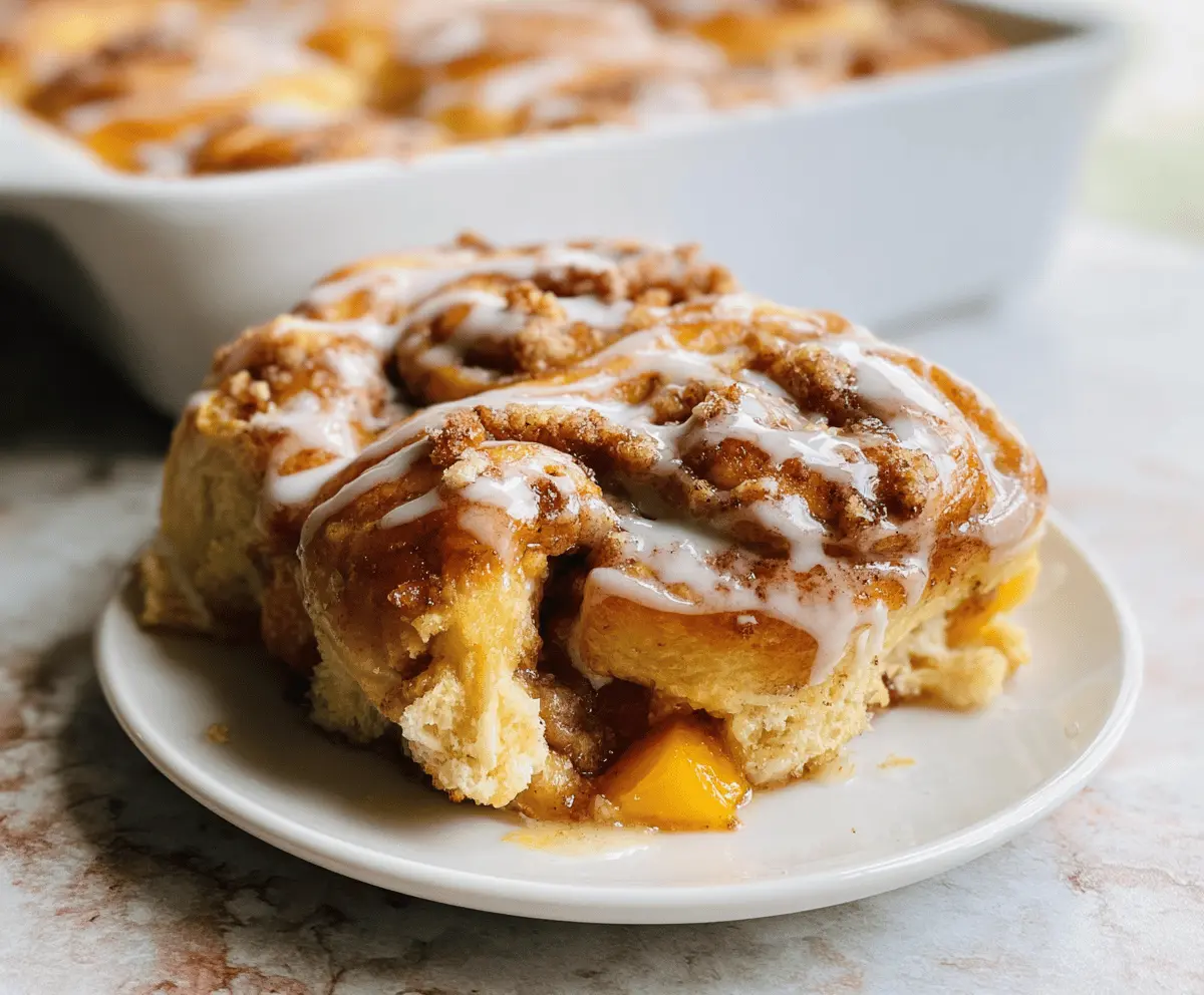 Peach Cobbler Cinnamon Rolls Recipe