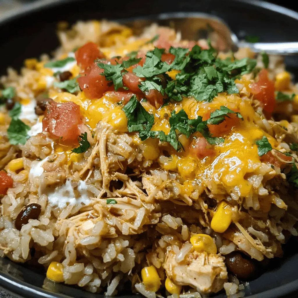 Easy Southwest Crock Pot Chicken and Rice Recipe
