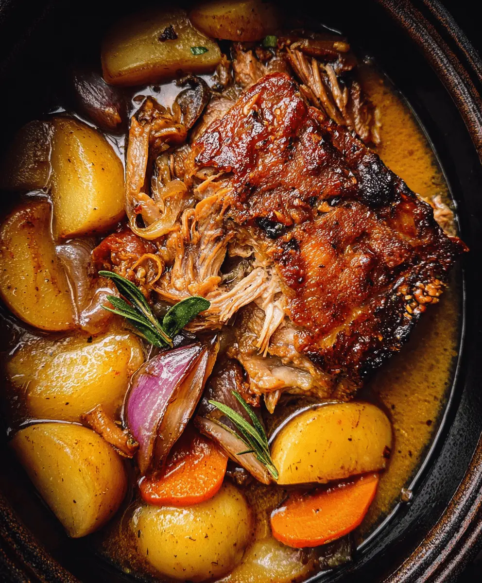 Easy Apple Cider Braised Pork Shoulder Recipe