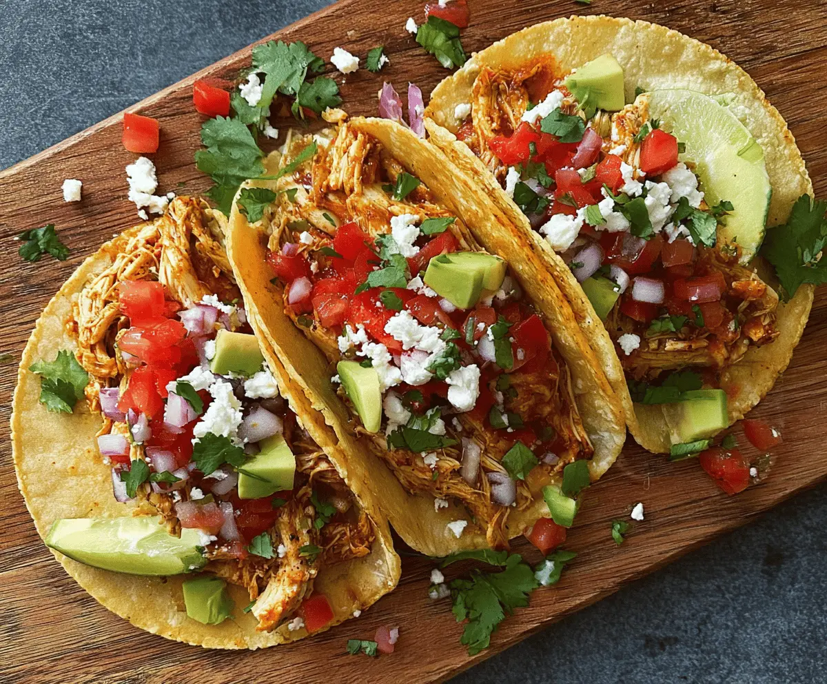 Healthy Crockpot Chicken Tacos Recipe for Easy Dinners