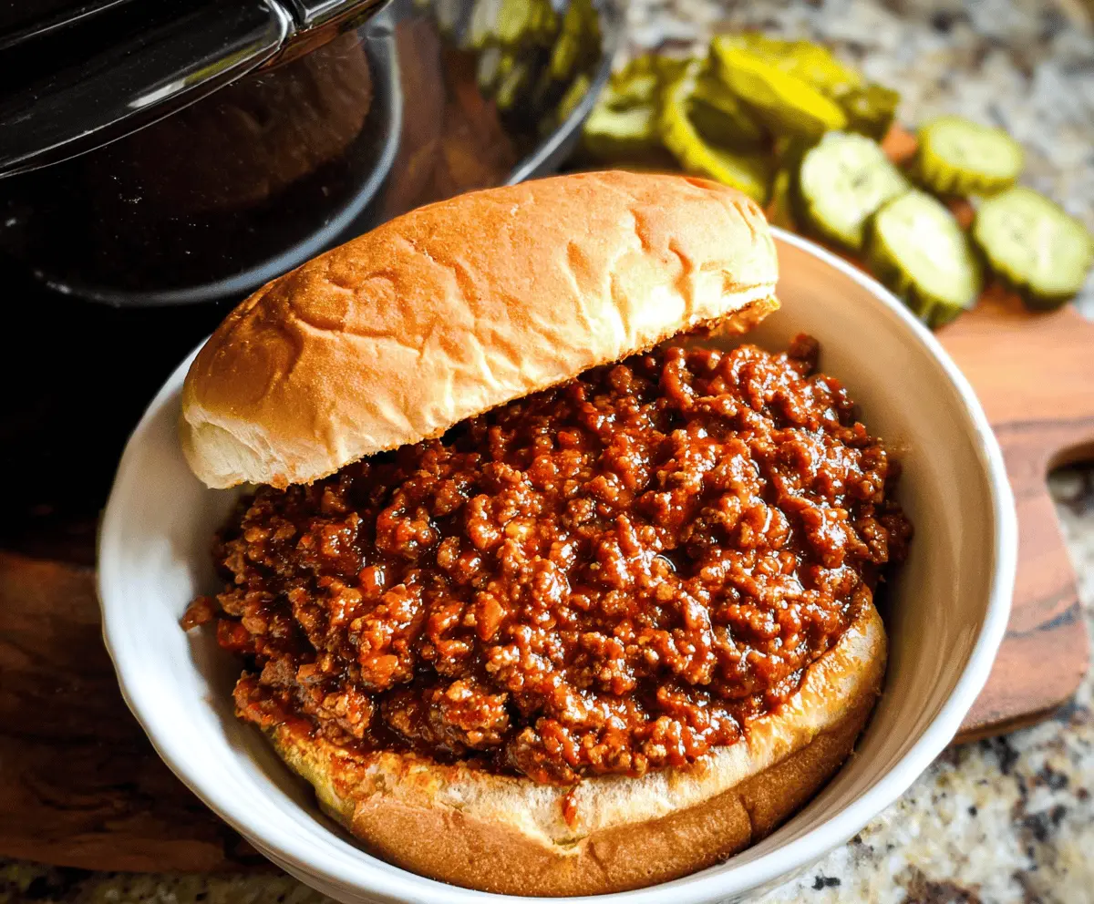 Easy Slow Cooker Sloppy Joes Recipe