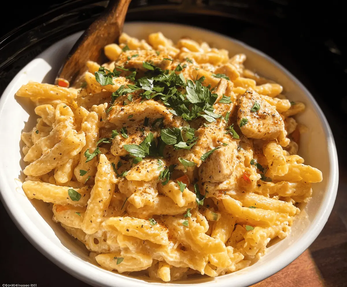 Easy Crock Pot Cajun Chicken Pasta Recipe