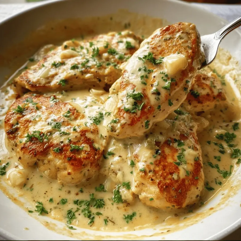 Easy Creamy Garlic Chicken Recipe
