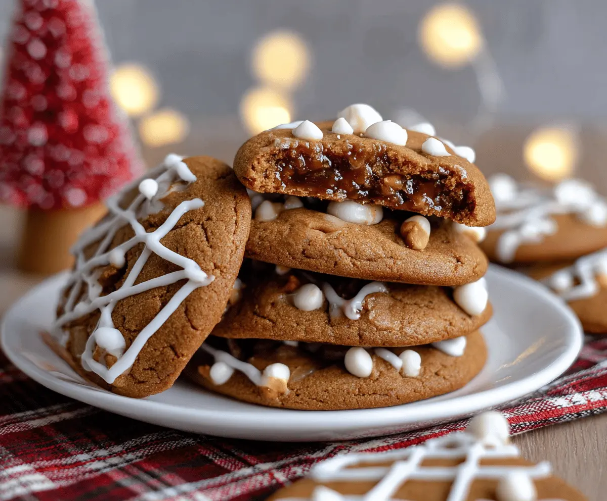 Decorative bakery-style gingerbread cookies on a festive plate with icing and sprinkles.