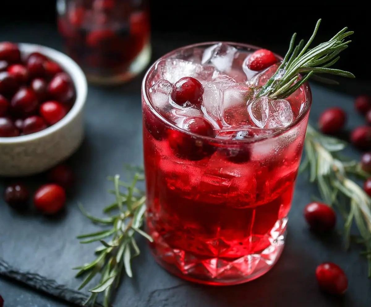 Cranberry Rosemary Vodka Cocktail