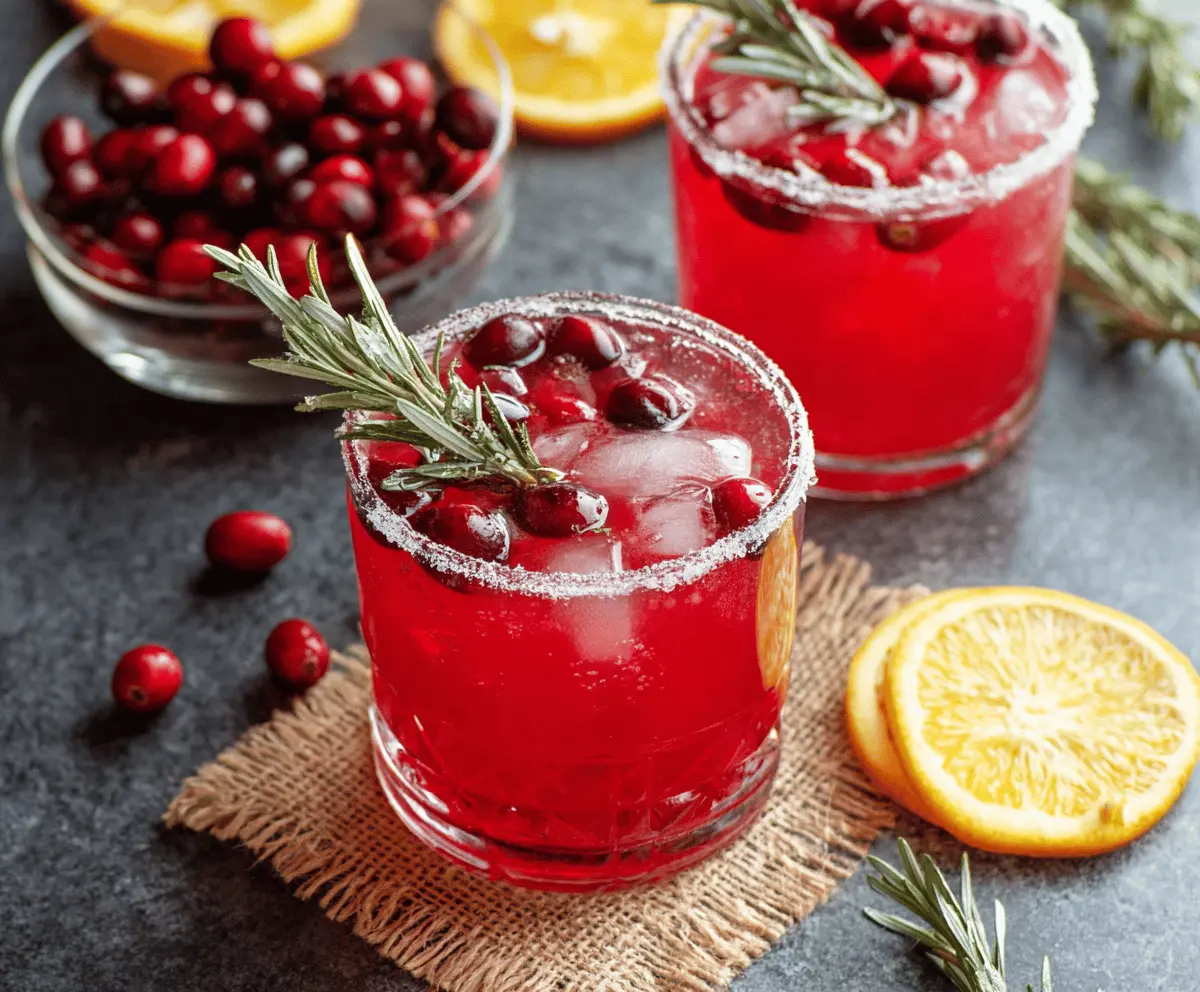 Festive holiday spiked punch cocktail in a glass with colorful garnishes for celebrations