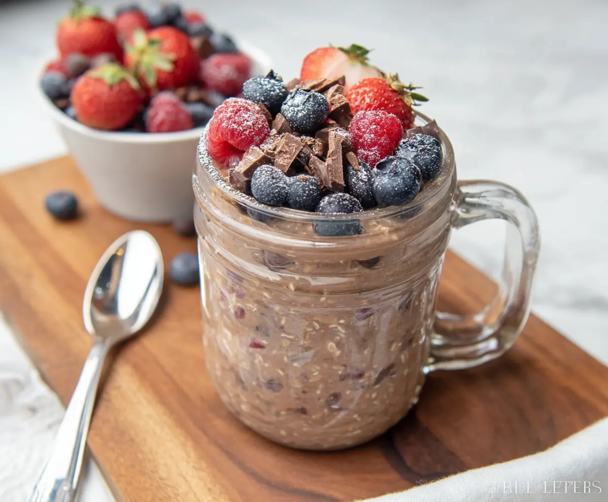 Berry Chocolate Overnight Oats