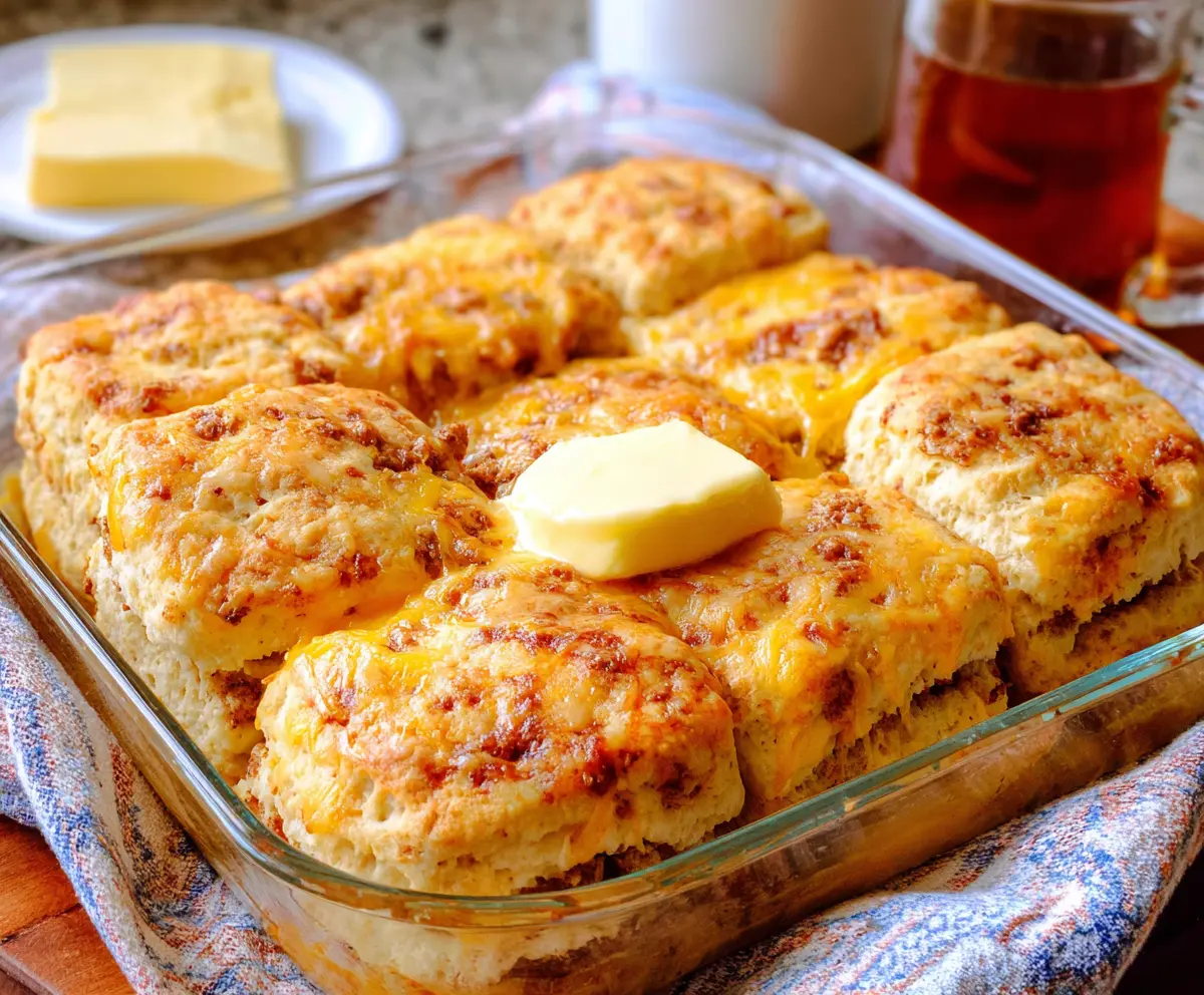 Delicious Breakfast Butter Swim Biscuits fresh out of the oven, featuring golden tops and buttery layers.