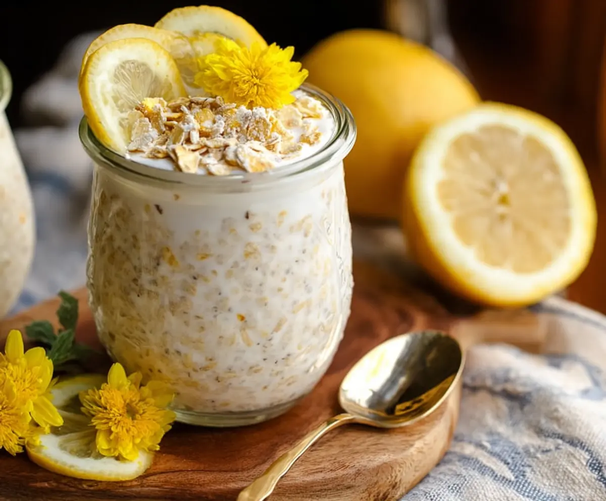 Lemon Cheesecake Overnight Oats