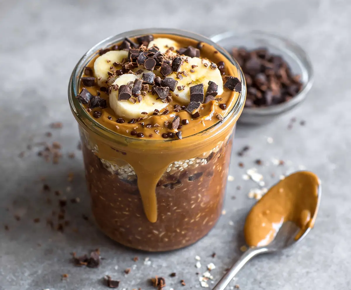 Chocolate Peanut Butter Overnight Oats