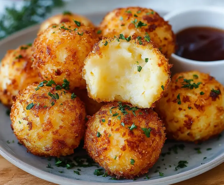 Air Fryer Cheesy Mashed Potato Balls