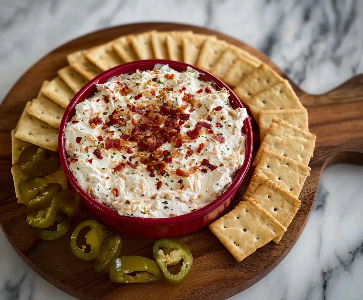 Spicy Alabama Fire Cracker Dip served with tortilla chips, perfect for parties and gatherings.