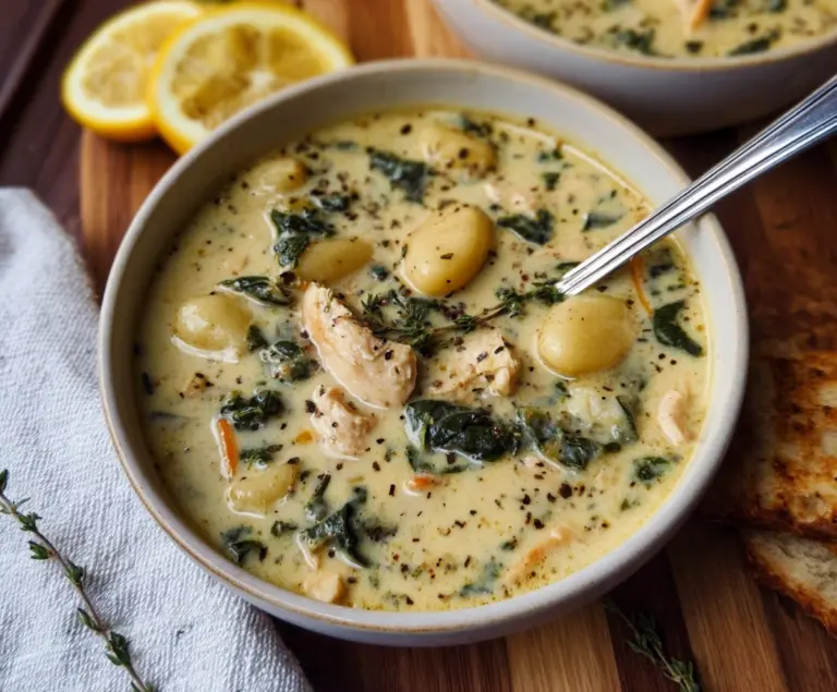 Creamy Winter Lemon Chicken Gnocchi Soup