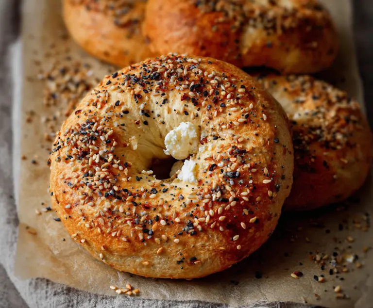 Fluffy Cottage Cheese Almond Flour Bagel