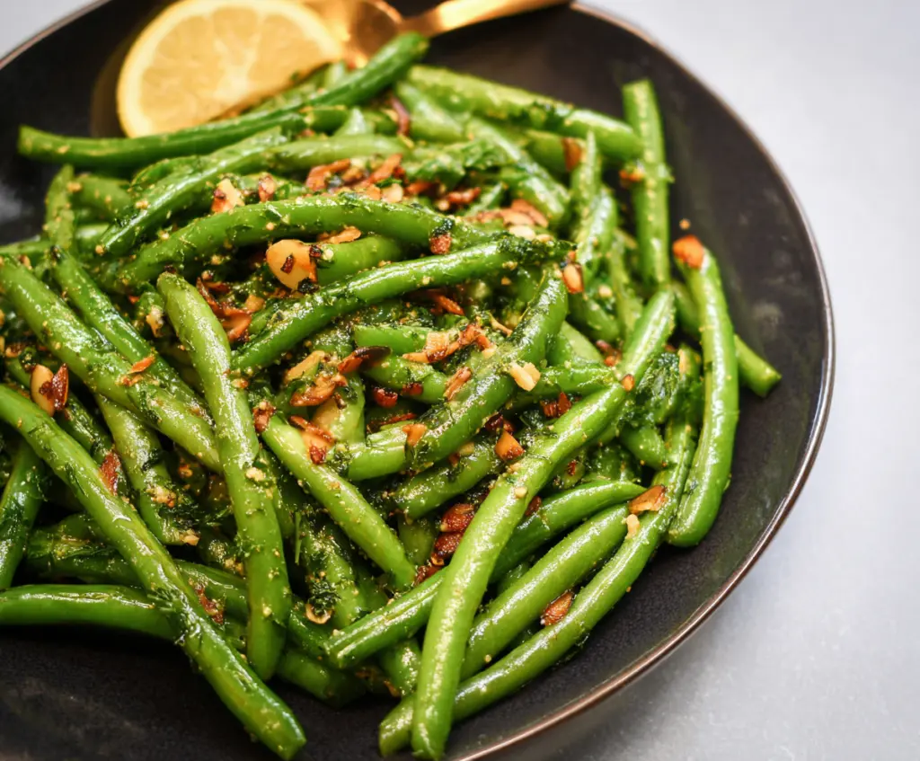 Delicious Dijon Green Beans cooked with fresh green beans and creamy Dijon mustard.