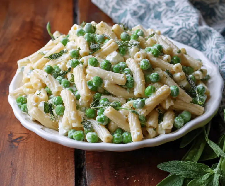 English Pea Pasta Salad